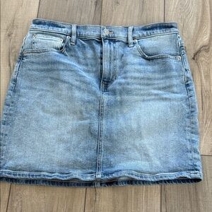 J. Crew Faded Light Blue Denim Mini Skirt